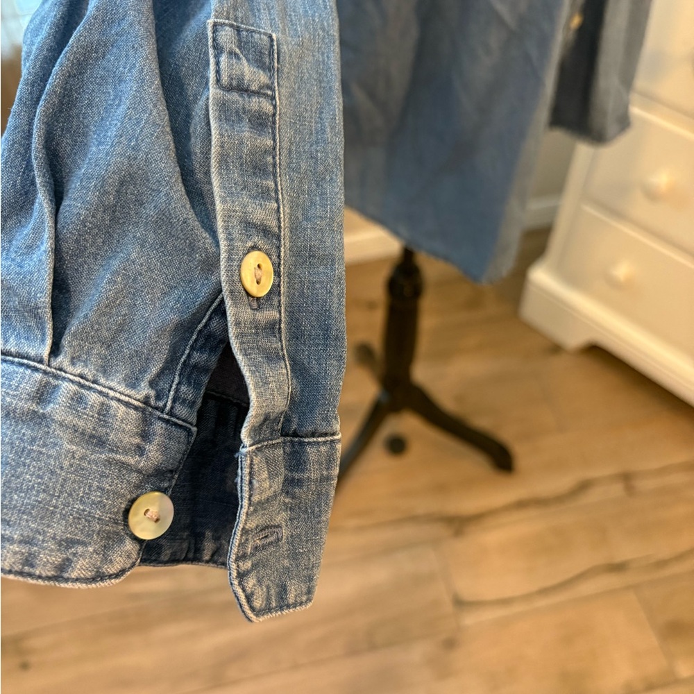 J. Jill Blue Denim Button-Up Shirt, 2X - Picture 6 of 13